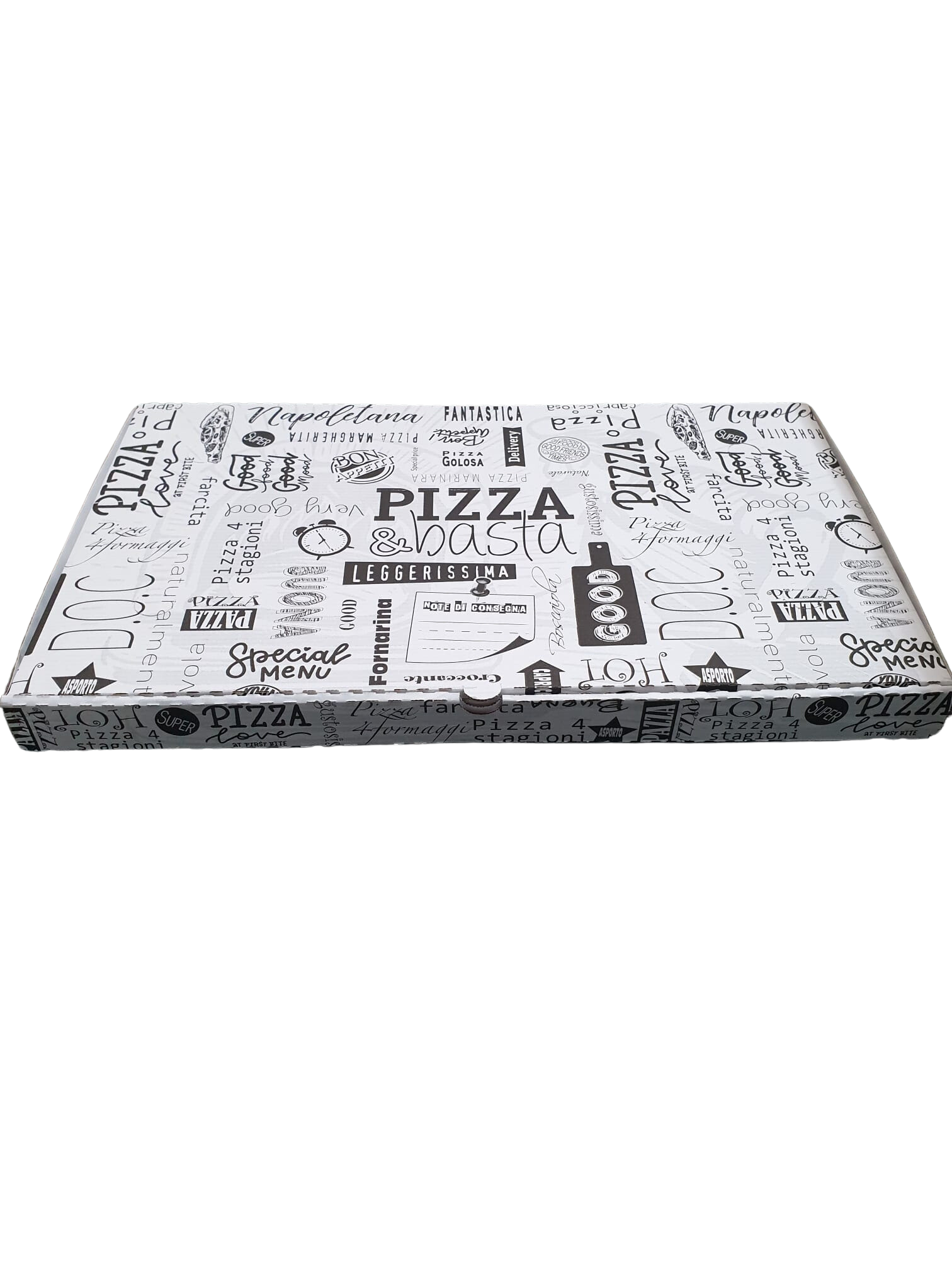 Immagine Contenitori per pizza chiusura americana da 34x56x4 cm confezione da 50 pezzi