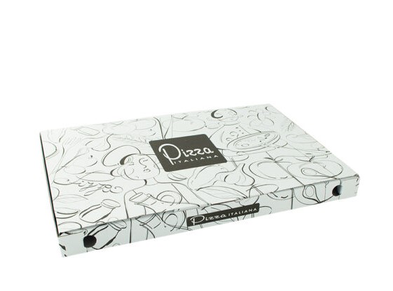 Immagine Box per pizza 40x60x4 cm chiusura americana. confezione da 50 pezzi