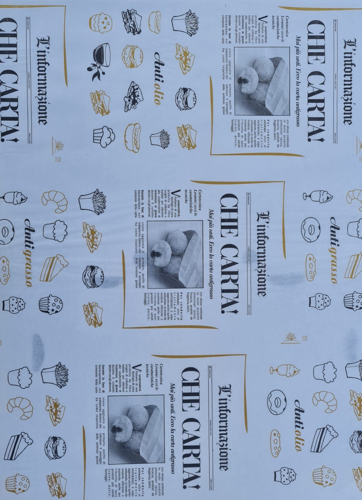 Immagine Carta antigrasso per uso alimentare 50x75 cm. confezione da 10 kg