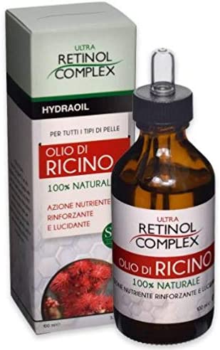 Immagine Olio di ricino 100% naturale azione multifunzionale 100 ml | ultra retinol complex hidraoil spa