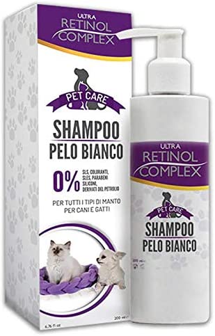 Immagine Retinol complex shampoo per animali domestici pelo bianco