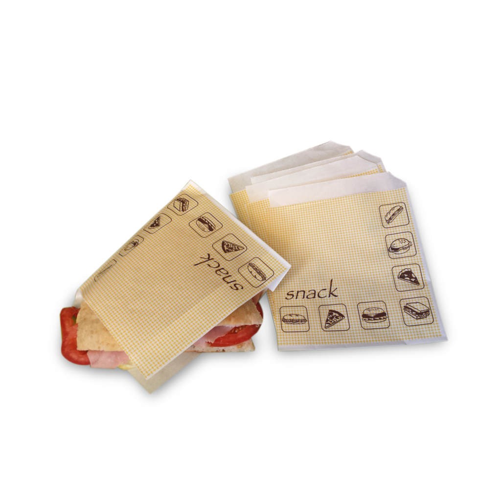 Immagine Sacchetto antigrasso servi snack confezione da 1000 pezzi