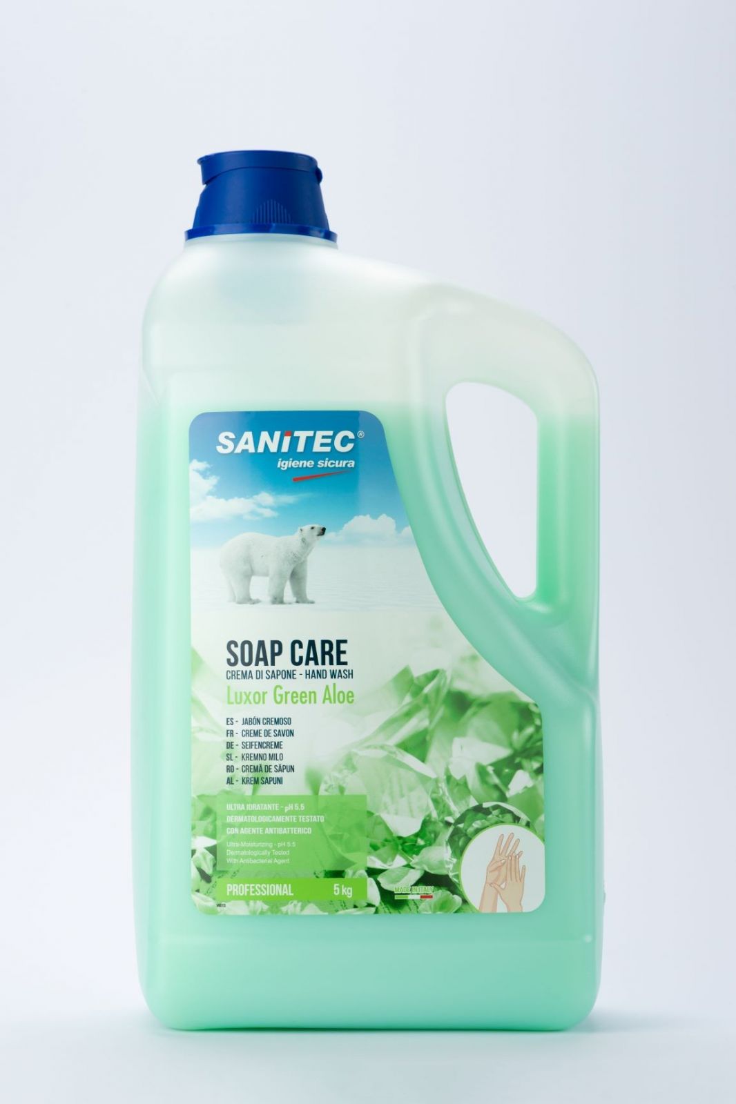 Immagine Sanitec soap care luxor green aloe 5kg sapone liquido
