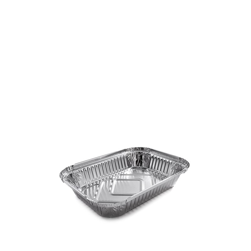 Immagine Vaschetta in alluminio 1/2 porzione uso alimentare bordo g