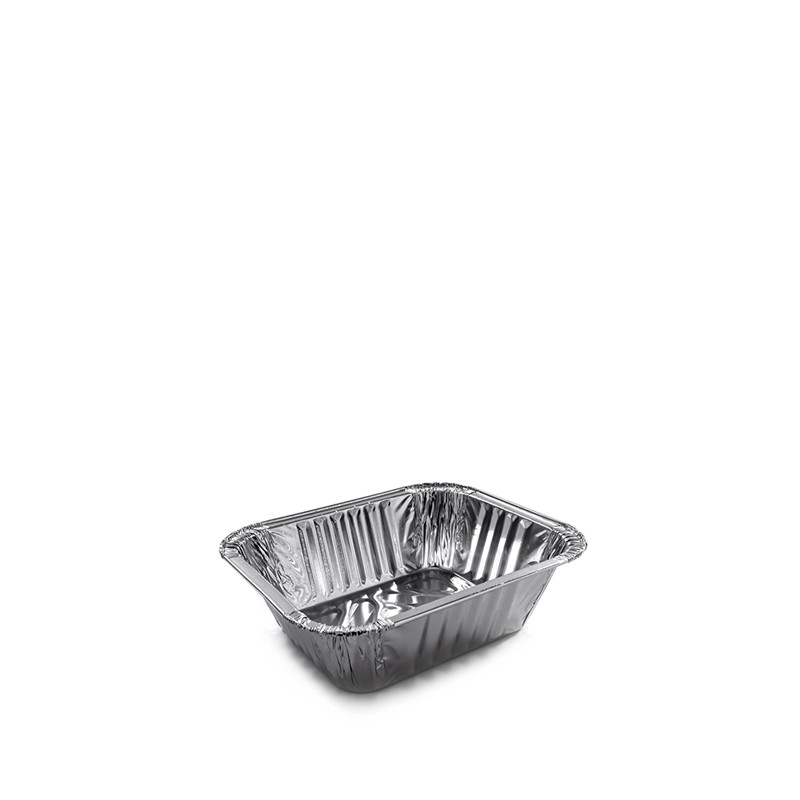 Immagine Vaschetta in alluminio 1 porzione con coperchi uso alimentare